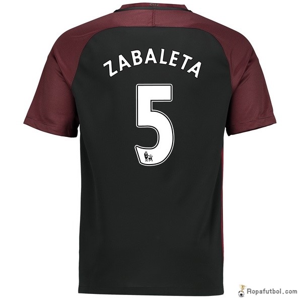 Camiseta Manchester City Replica Segunda Ropa Zabaleta 2016/17 Negro